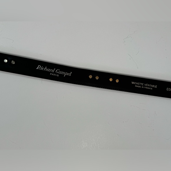 Richard Gampel Paris Brown Vachette Veritable Belt size 80 Leather Silver Zebra - Picture 12 of 16